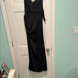 Azazie Black Sleeveless Sweetheart Maxi Gown